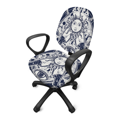Vintage Masonic Freemasonry Print Office Chair Cover