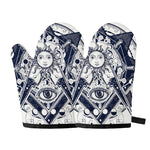 Vintage Masonic Freemasonry Print Oven Mitts