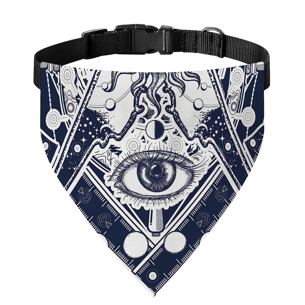 Vintage Masonic Freemasonry Print Over The Collar Dog Bandana