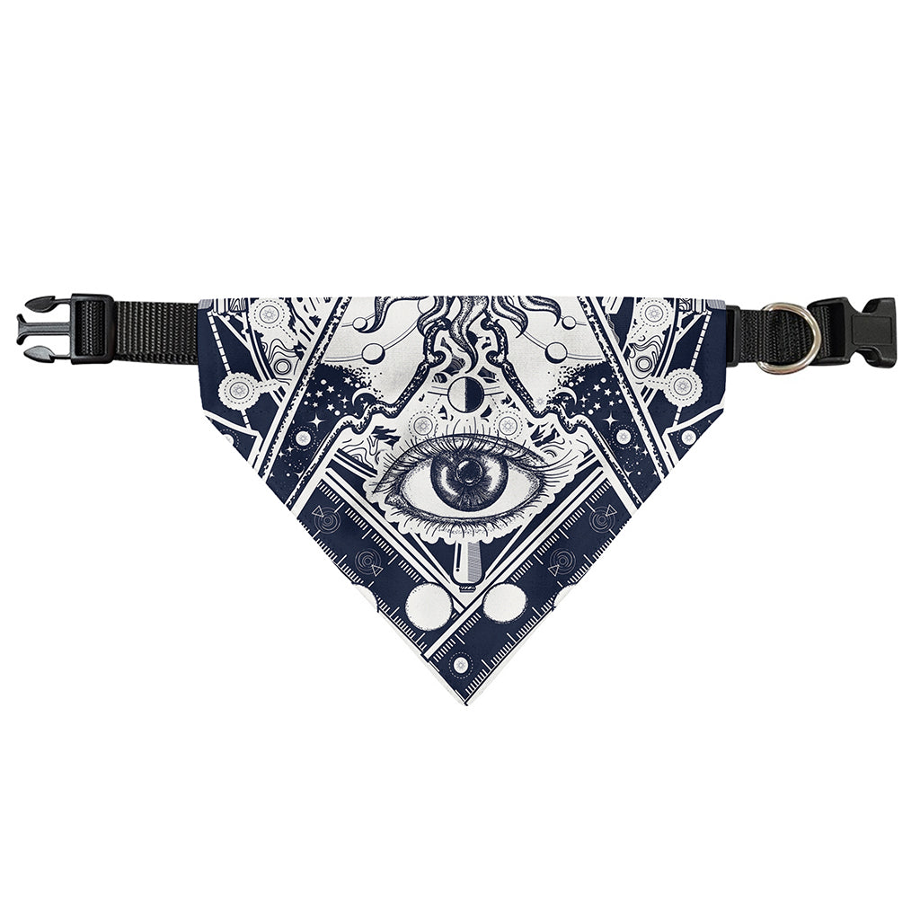 Vintage Masonic Freemasonry Print Over The Collar Dog Bandana