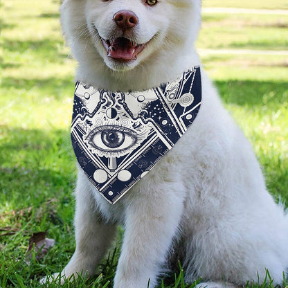 Vintage Masonic Freemasonry Print Over The Collar Dog Bandana