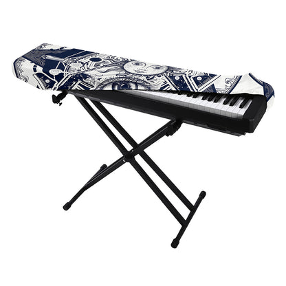 Vintage Masonic Freemasonry Print Piano Keyboard Cover