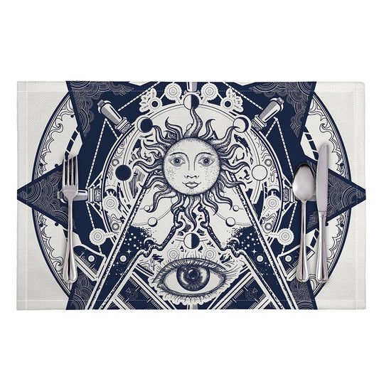 Vintage Masonic Freemasonry Print Placemat