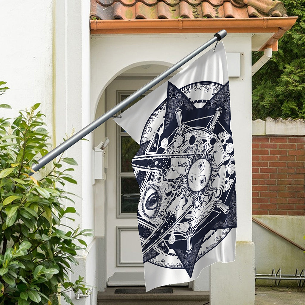 Vintage Masonic Freemasonry Print Polyester Flag