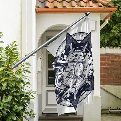 Vintage Masonic Freemasonry Print Polyester Flag