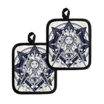 Vintage Masonic Freemasonry Print Pot Holders