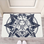 Vintage Masonic Freemasonry Print Rubber Doormat