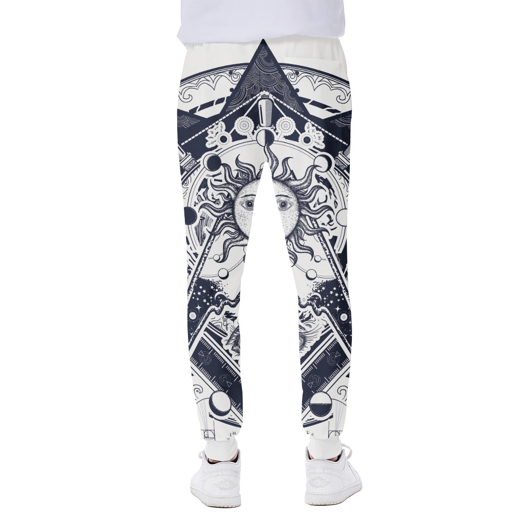 Vintage Masonic Freemasonry Print Scuba Joggers