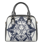 Vintage Masonic Freemasonry Print Shoulder Handbag
