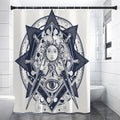 Vintage Masonic Freemasonry Print Shower Curtain