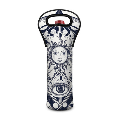 Vintage Masonic Freemasonry Print Single Neoprene Wine Tote