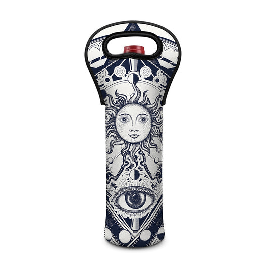Vintage Masonic Freemasonry Print Single Neoprene Wine Tote