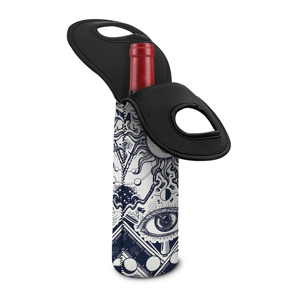 Vintage Masonic Freemasonry Print Single Neoprene Wine Tote