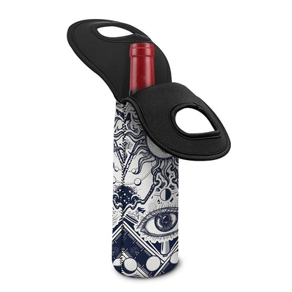 Vintage Masonic Freemasonry Print Single Neoprene Wine Tote