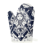 Vintage Masonic Freemasonry Print Single Oven Mitt