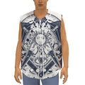 Vintage Masonic Freemasonry Print Sleeveless Baseball Jersey