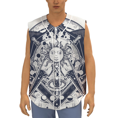 Vintage Masonic Freemasonry Print Sleeveless Baseball Jersey