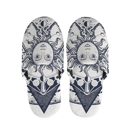 Vintage Masonic Freemasonry Print Slippers
