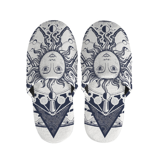 Vintage Masonic Freemasonry Print Slippers