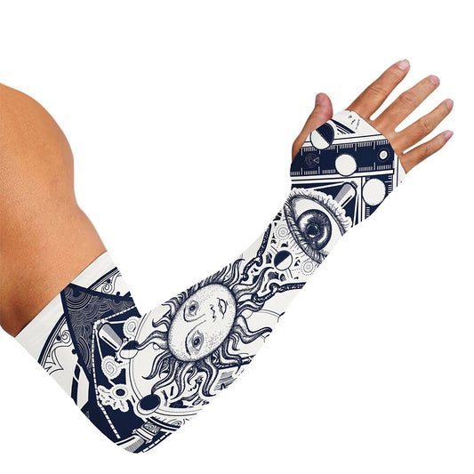 Vintage Masonic Freemasonry Print Sun Protection Arm Sleeves