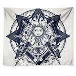 Vintage Masonic Freemasonry Print Tapestry