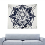 Vintage Masonic Freemasonry Print Tapestry