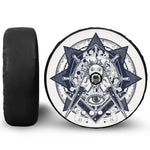 Vintage Masonic Freemasonry Print Tire Cover With Camera Hole