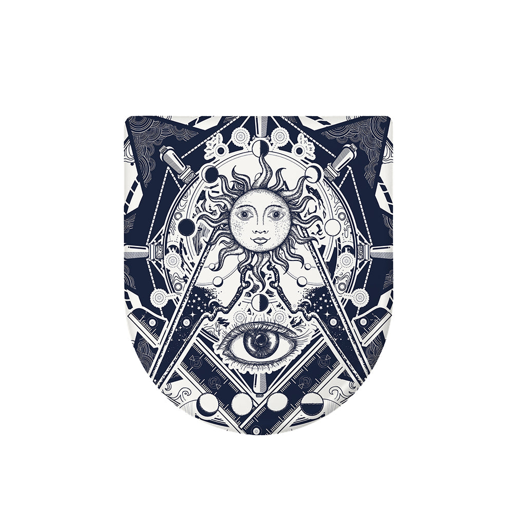 Vintage Masonic Freemasonry Print Toilet Lid Cover