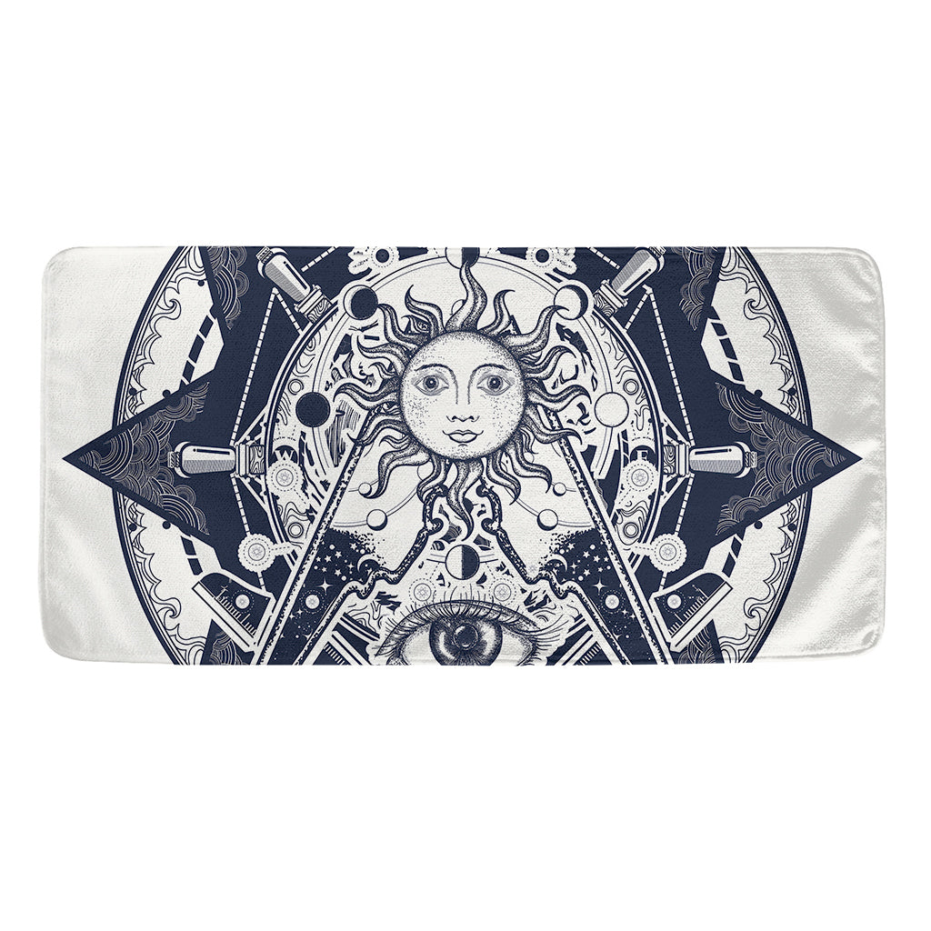 Vintage Masonic Freemasonry Print Towel