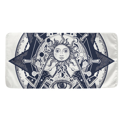 Vintage Masonic Freemasonry Print Towel