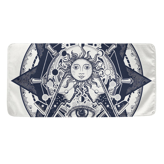 Vintage Masonic Freemasonry Print Towel