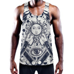 Vintage Masonic Freemasonry Print Training Tank Top