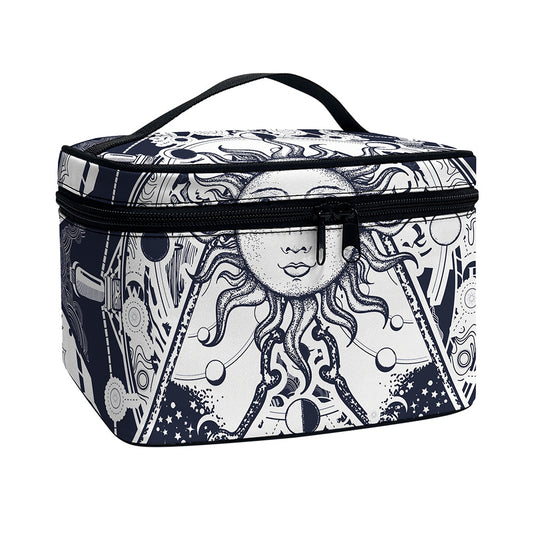 Vintage Masonic Freemasonry Print Travel Makeup Bag