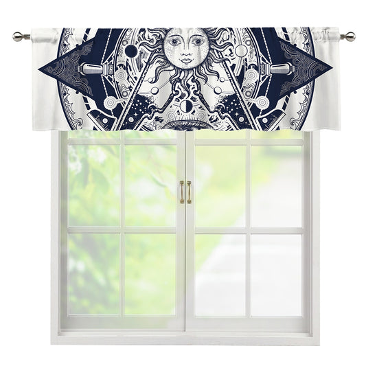 Vintage Masonic Freemasonry Print Window Valance