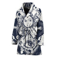Vintage Masonic Freemasonry Print Women's Bathrobe