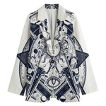 Vintage Masonic Freemasonry Print Women's Blazer