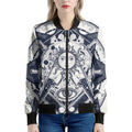 Vintage Masonic Freemasonry Print Women's Bomber Jacket