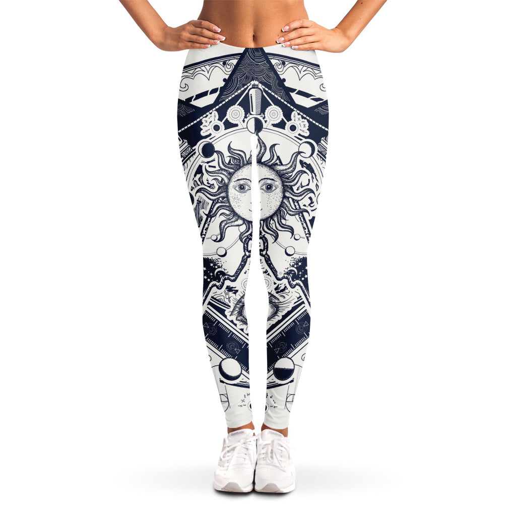 Vintage Masonic Freemasonry Print Women's Leggings