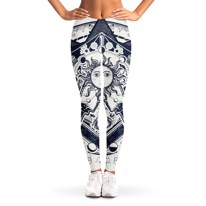 Vintage Masonic Freemasonry Print Women's Leggings