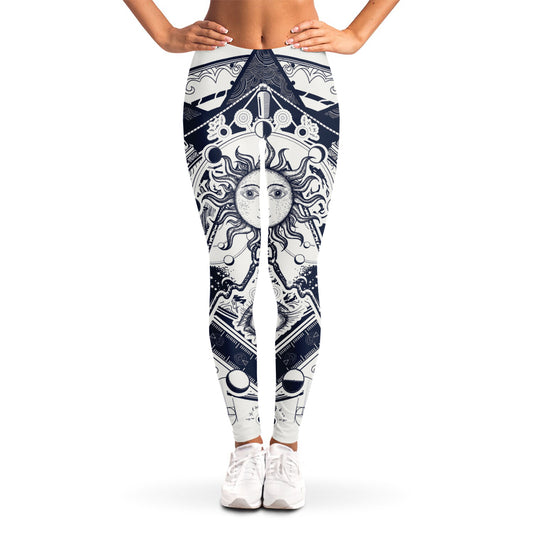 Vintage Masonic Freemasonry Print Women's Leggings