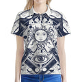 Vintage Masonic Freemasonry Print Women's Polo Shirt