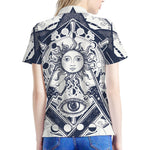 Vintage Masonic Freemasonry Print Women's Polo Shirt