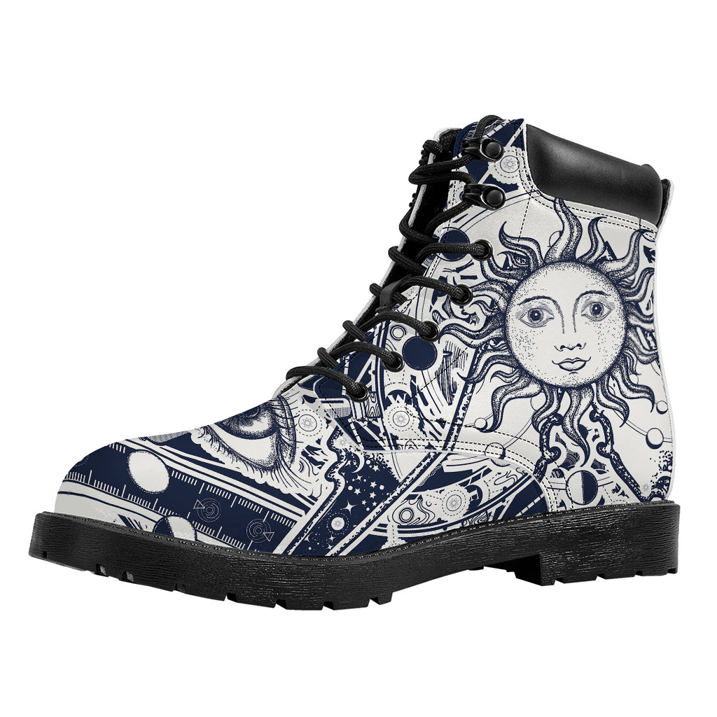 Vintage Masonic Freemasonry Print Work Boots