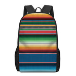 Vintage Mexican Blanket Pattern Print 17 Inch Backpack