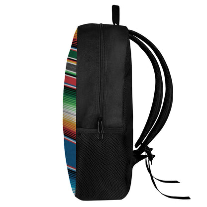 Vintage Mexican Blanket Pattern Print 17 Inch Backpack