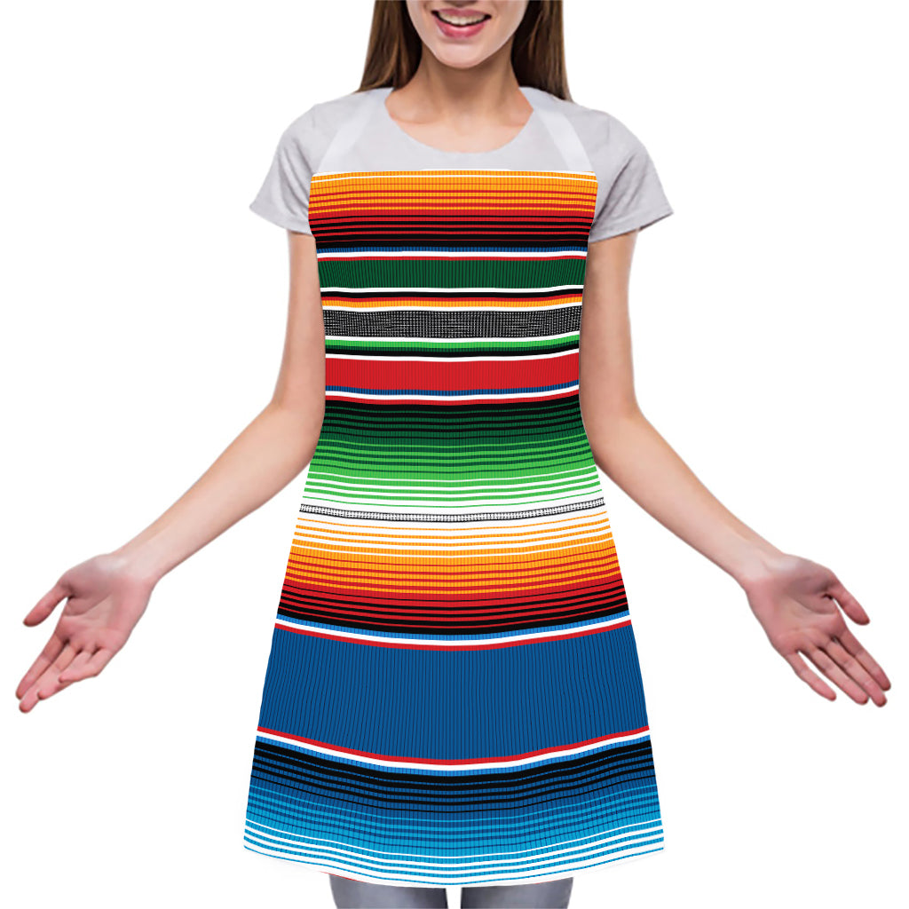 Vintage Mexican Blanket Pattern Print Adjustable Apron