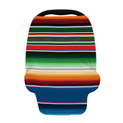 Vintage Mexican Blanket Pattern Print Baby Seat Cover