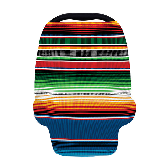 Vintage Mexican Blanket Pattern Print Baby Seat Cover