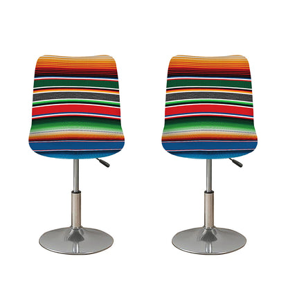 Vintage Mexican Blanket Pattern Print Bar Stool Covers