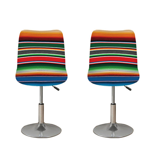 Vintage Mexican Blanket Pattern Print Bar Stool Covers